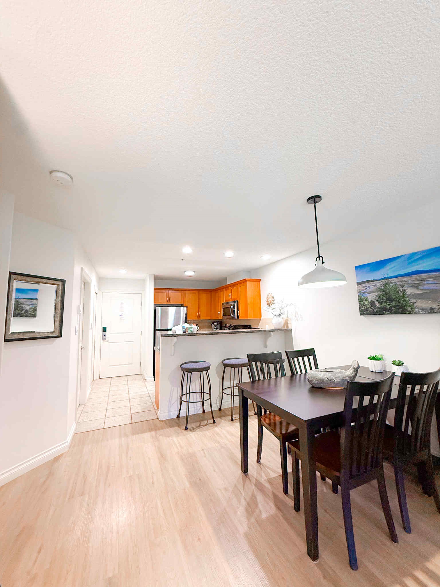 Unit A Bar Kitchen View.