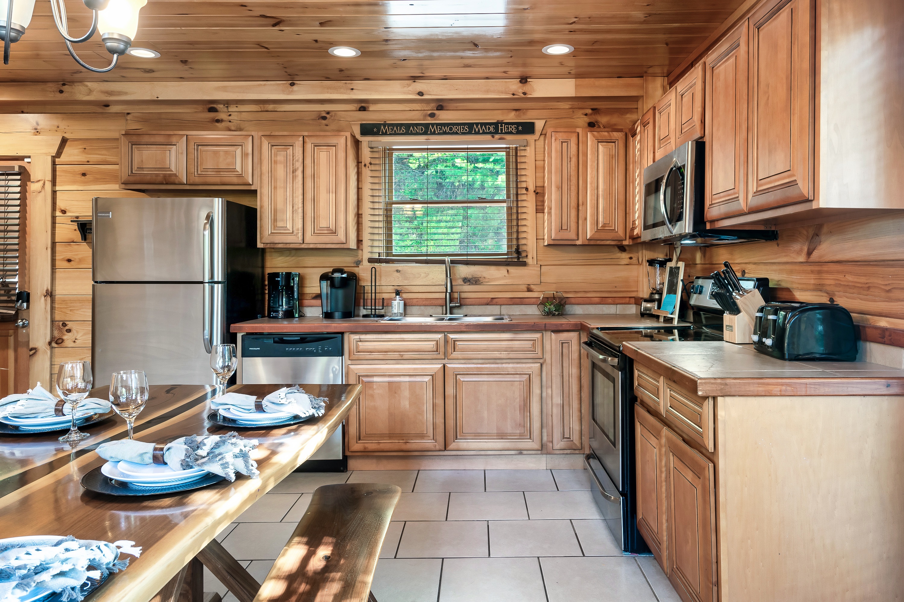 Start mornings and end evenings in a kitchen that keeps conversations flowing and everyone connected.