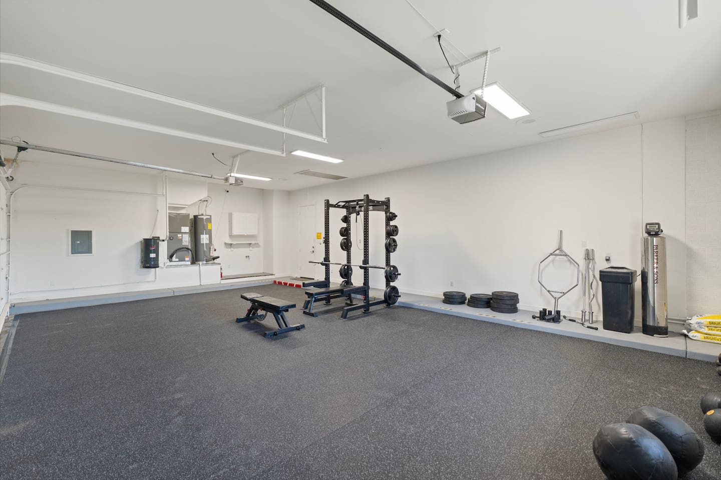 Train with kettlebells, medicine balls, and resistance gear in this versatile workout area designed for all fitness levels.


