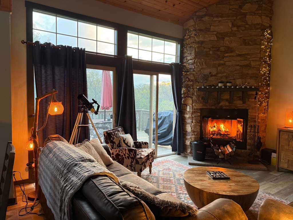Cozy seating, warm vibes, and the perfect space to relax after a day exploring Galena.