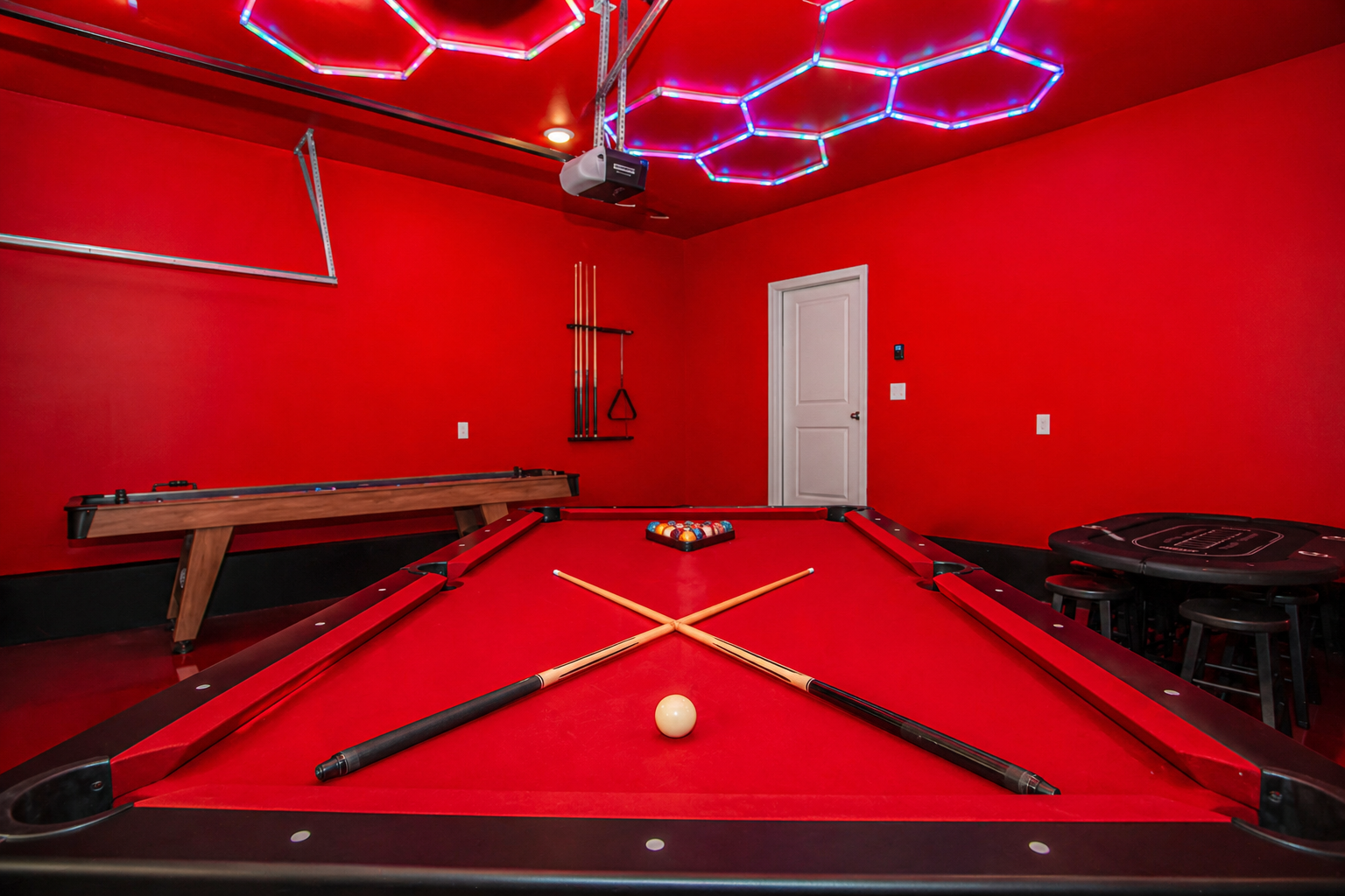 Game Room: Unleash your competitive spirit with foosball and pool in vibrant surroundings!