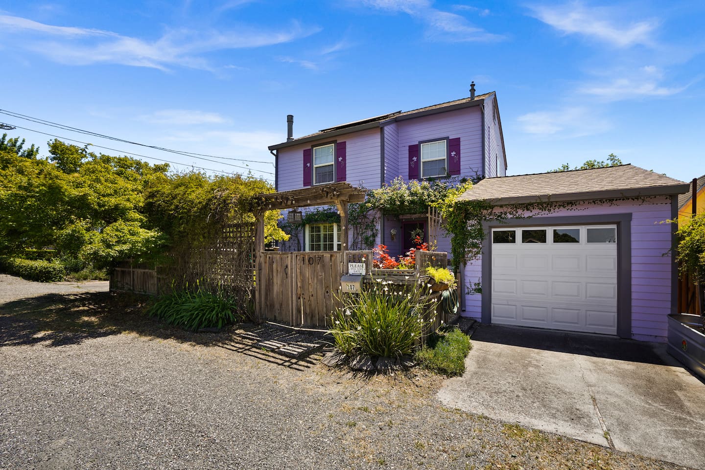 Parking is available in front of the house and in the driveway