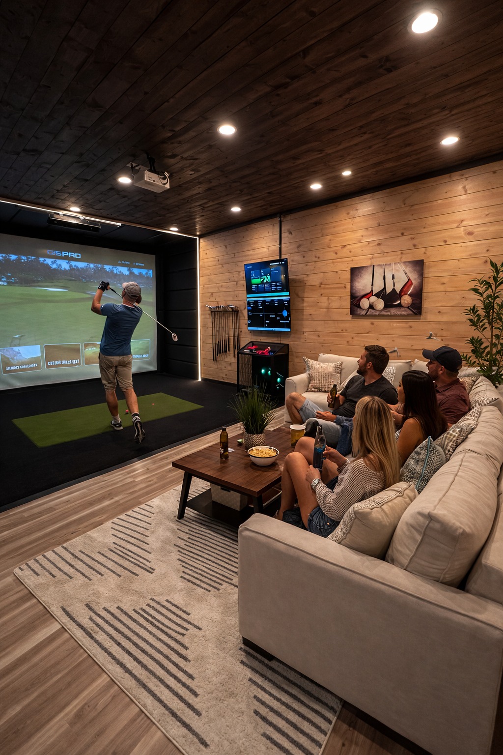 Floor 1 (Basement) - Game room: Golf Sim