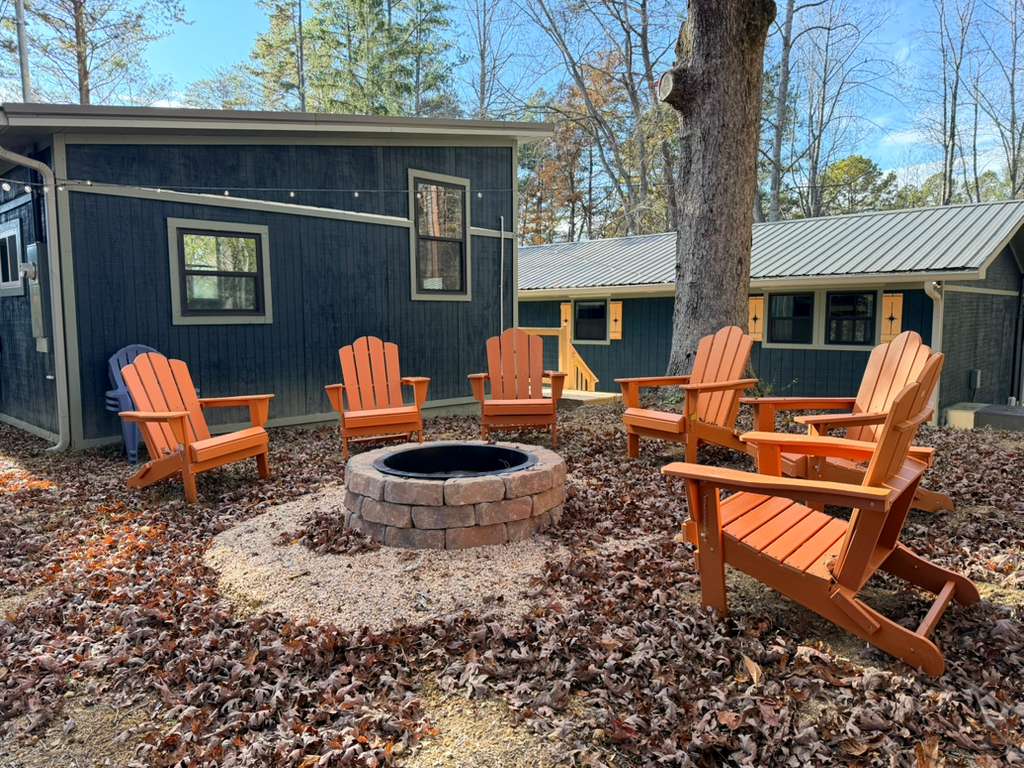 Mountain nights done right. Enjoy the warmth and ambiance of a campfire under the stars with plenty of comfortable seating.