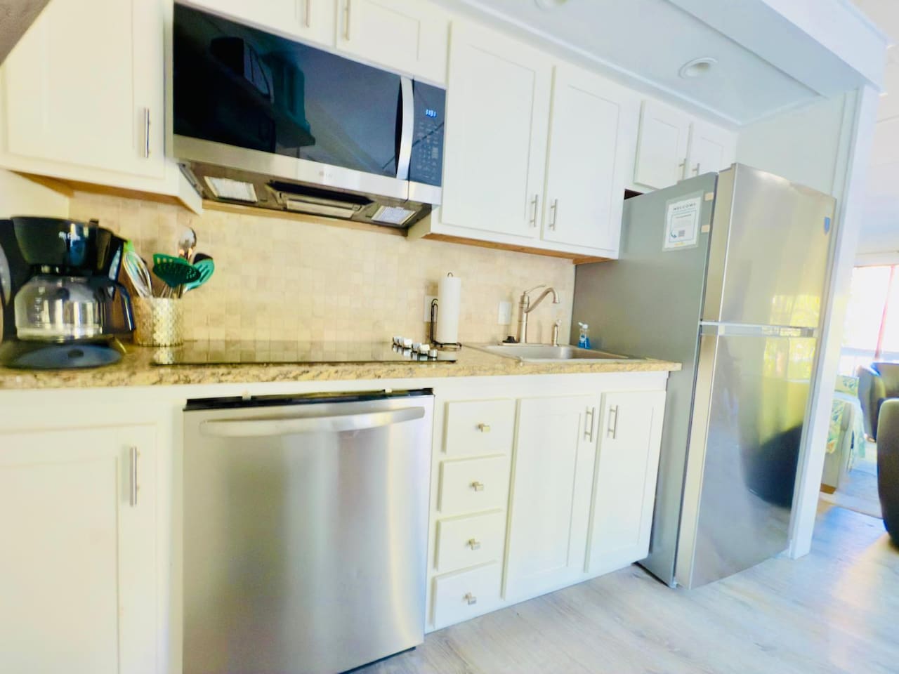 Kitchen with coffee maker