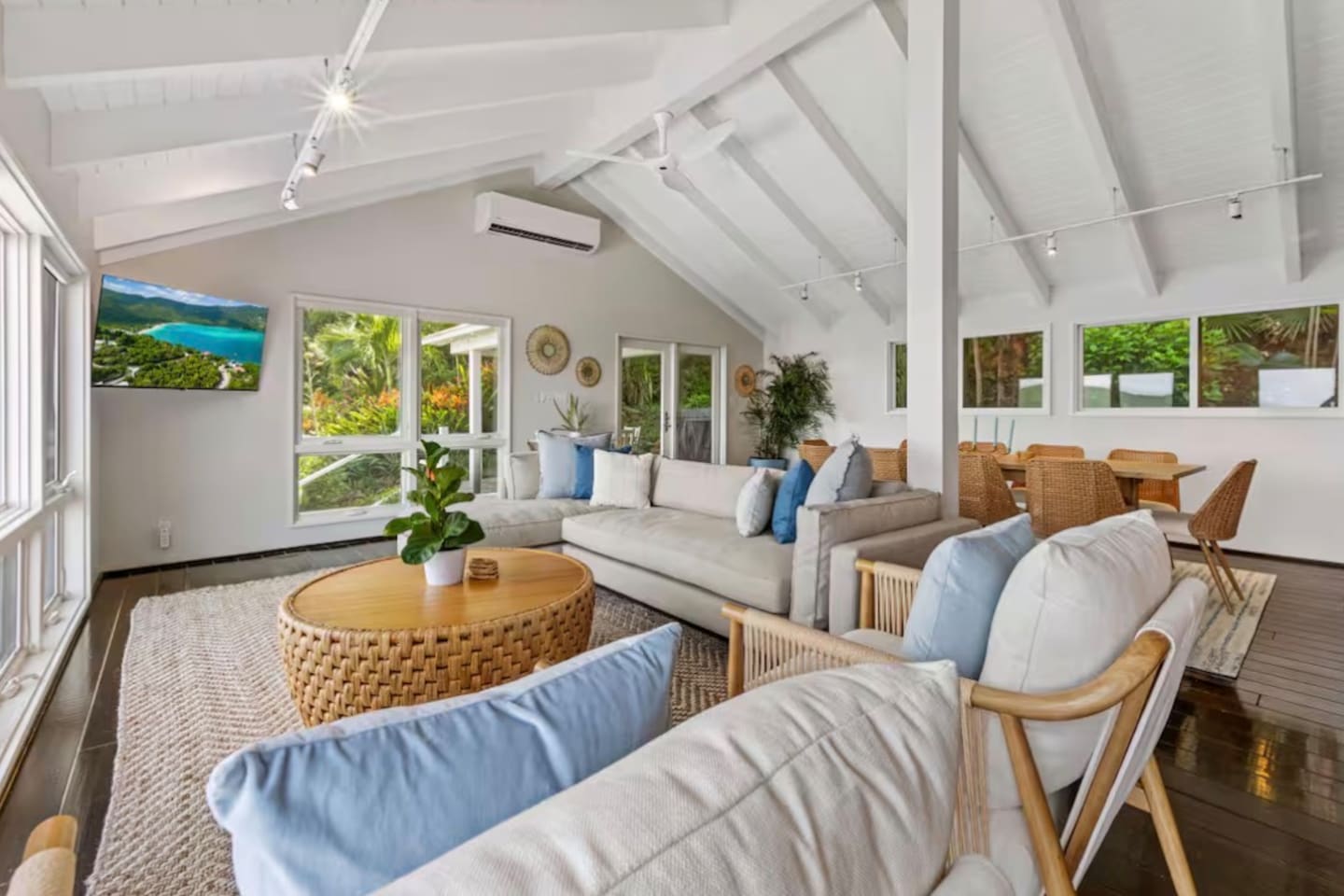 Relax in the spacious living room after a long day out in the sun! 