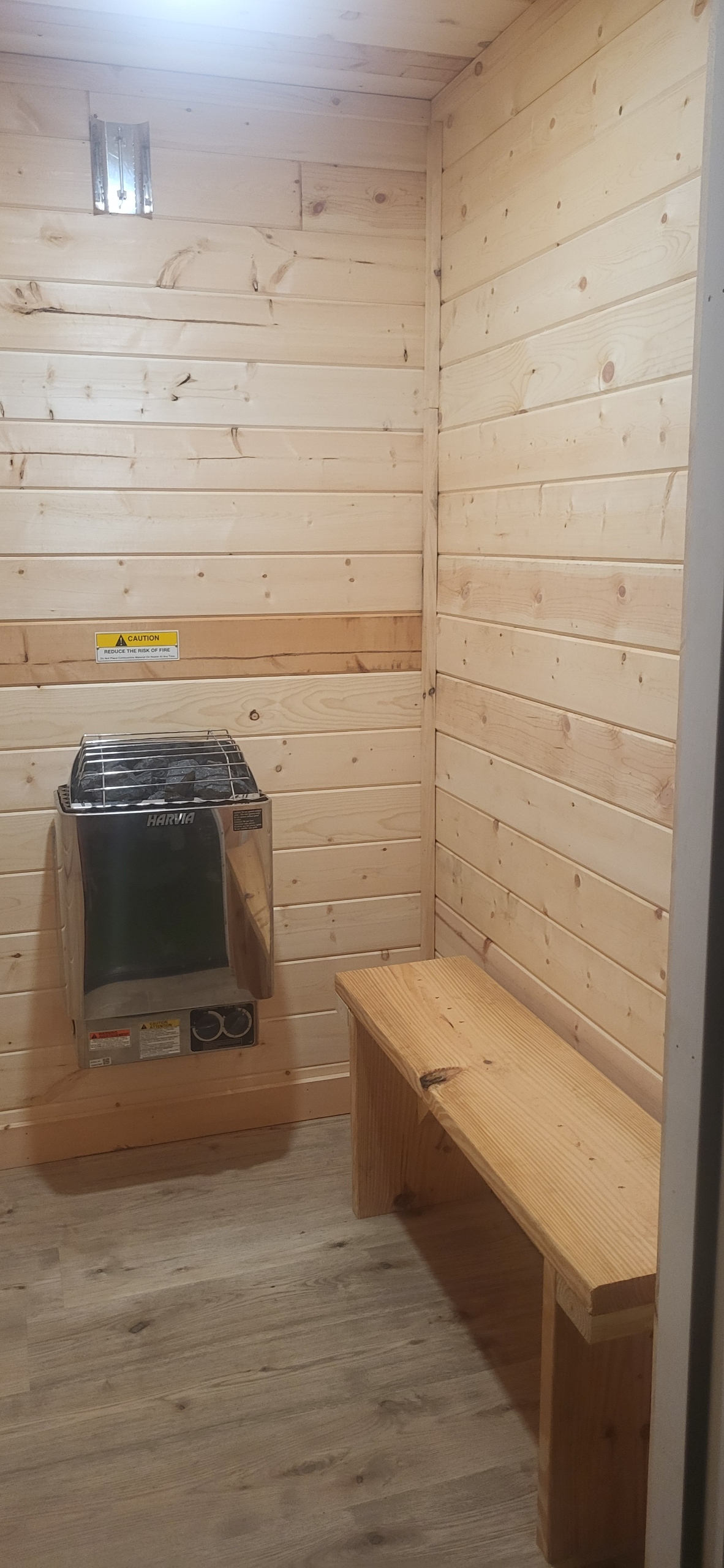 Interior of sauna