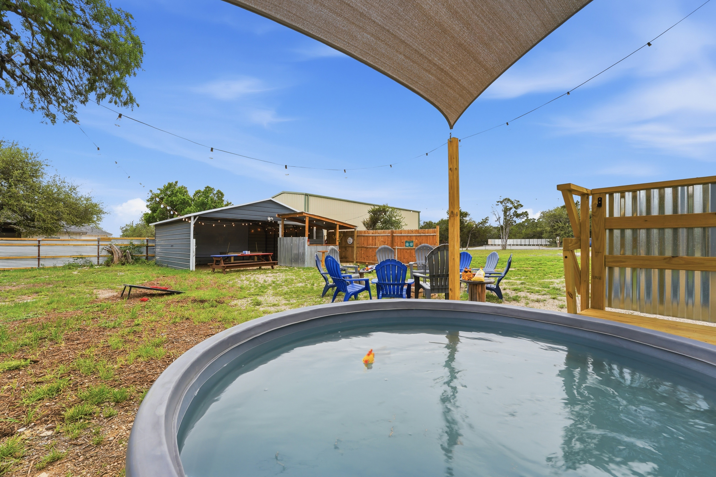 Heated & chilled cowboy pool — hot tub vibes or cold plunge, your choice