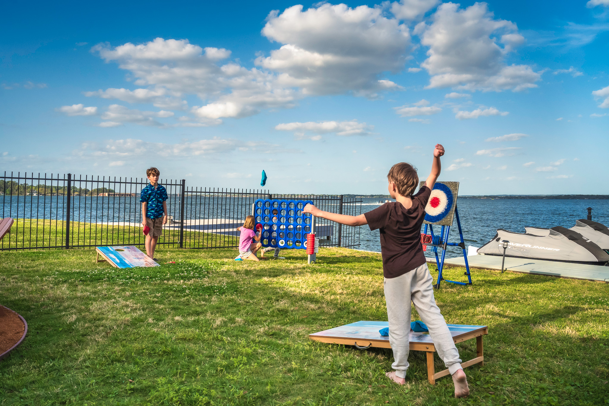 From giant games to lakeside laughs, there’s no shortage of fun for all ages—right in your own backyard paradise.