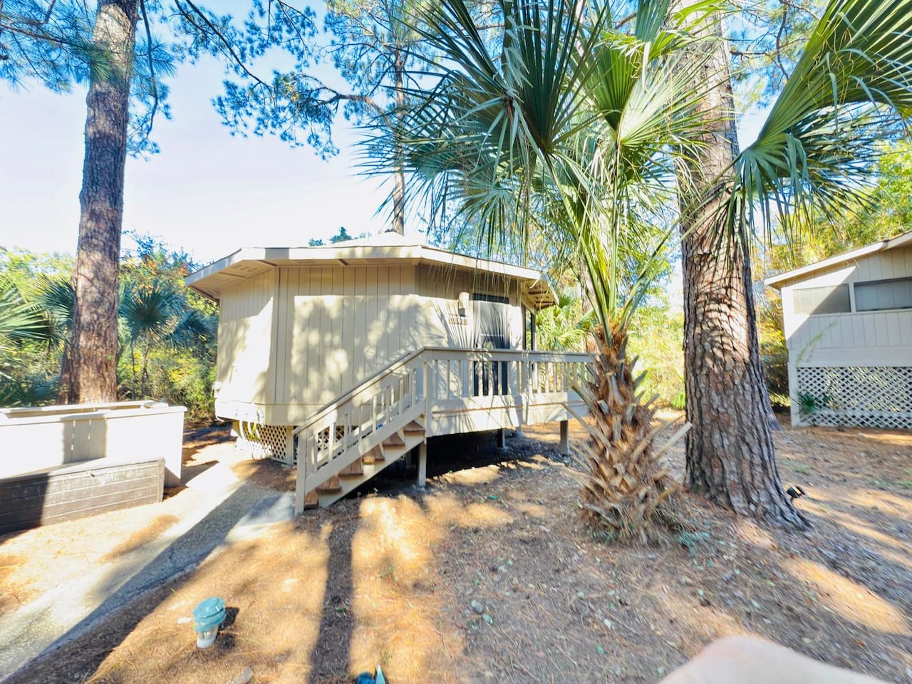 Bungalow among the palms
