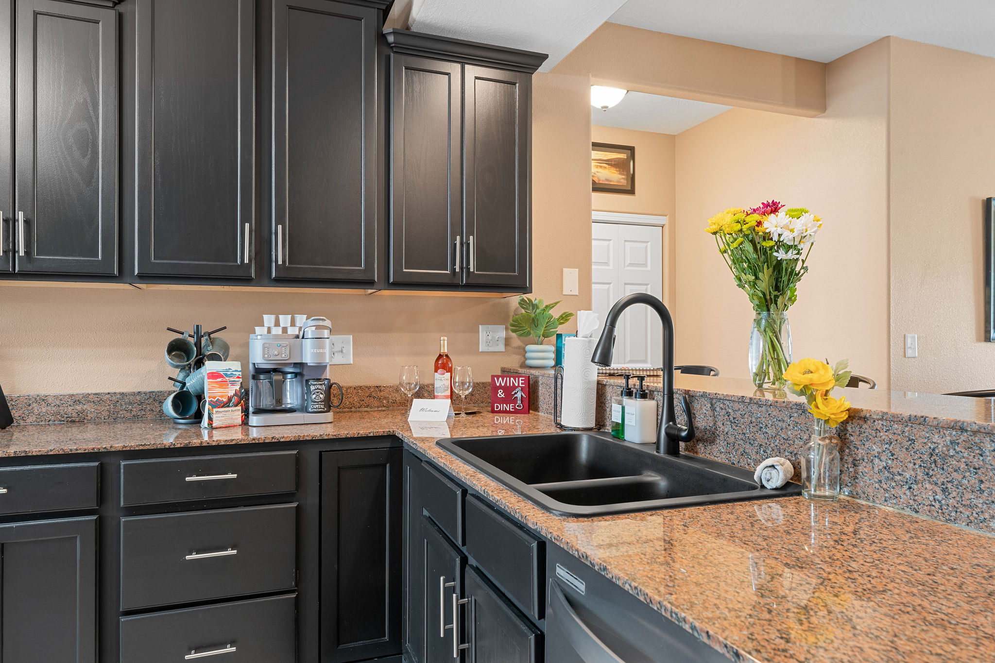 Plenty of counter space to prepare meals and enjoy your morning coffee
