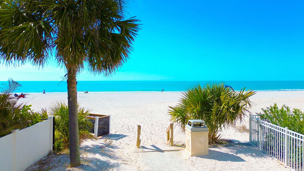 Direct beach access from your vacation rental to soft white sand and stunning Gulf of Mexico views just steps away.