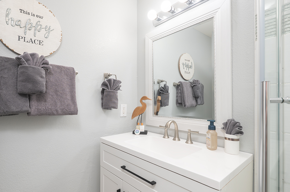 Bright and beach hall bath