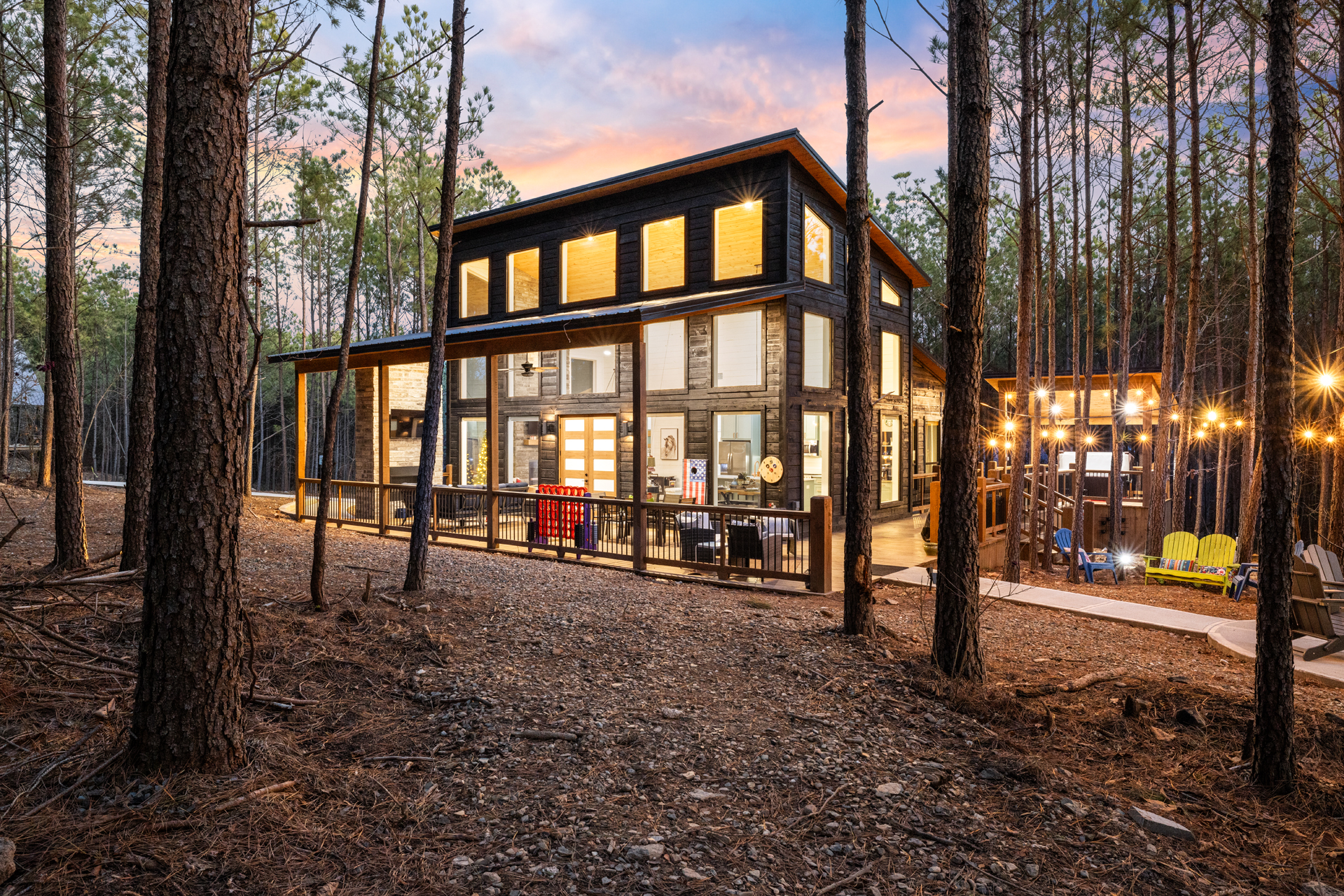 Outdoor Cabin East Wing View