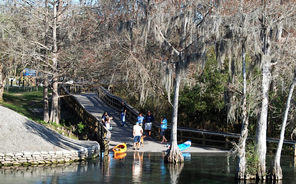 Your next kayak launch or scenic walk is just across the bridge