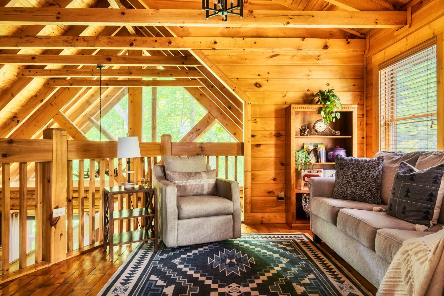 Upstairs loft area with queen size pull out bed.