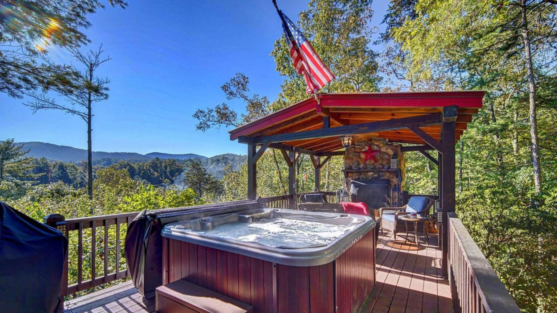 These year-round, panoramic view from the hot tub just can't be beat!