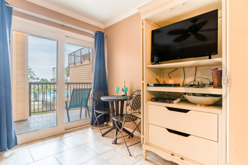 Television inside the armoire