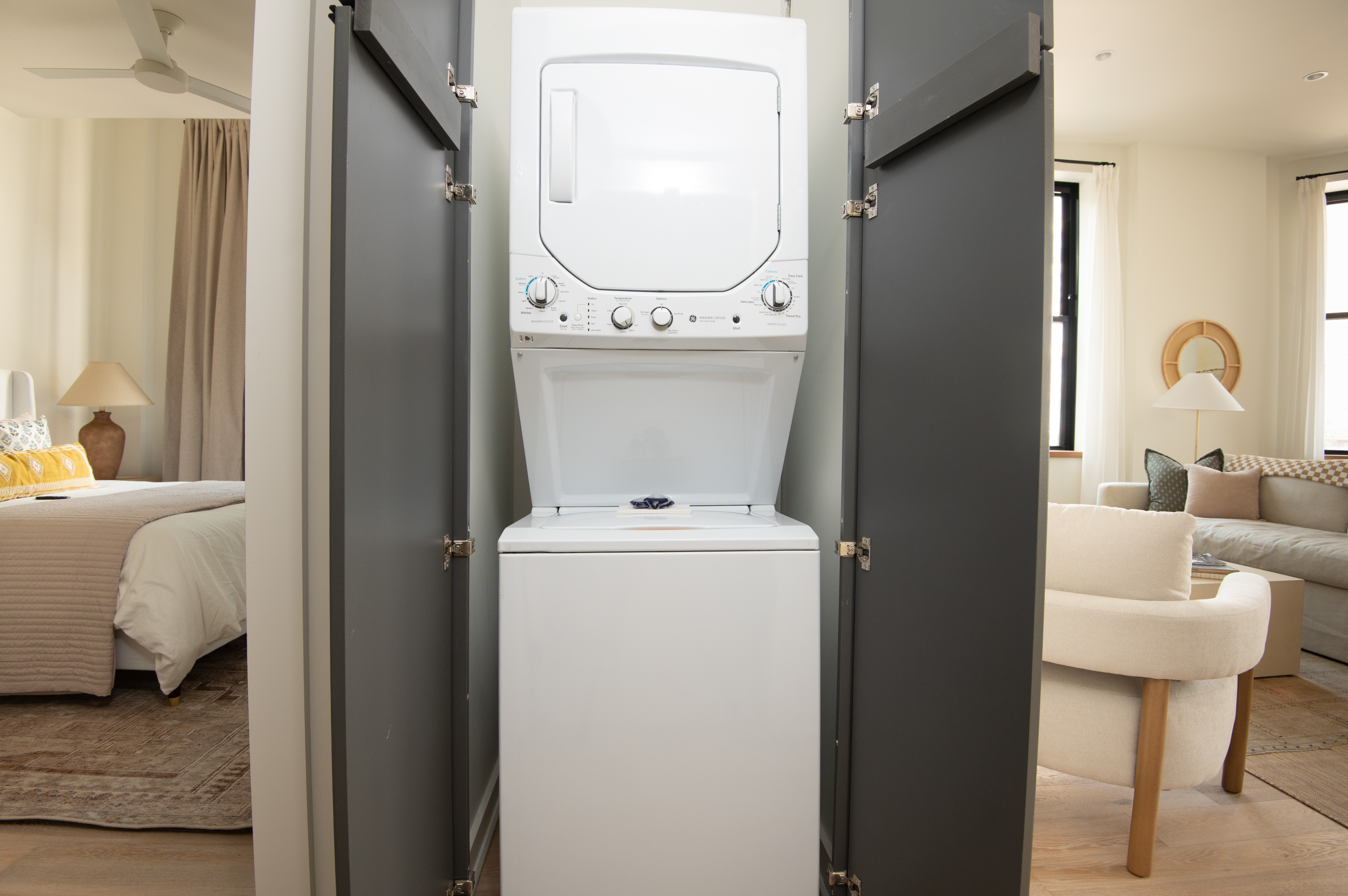 In-unit washer and dryer for your convenience during longer stays