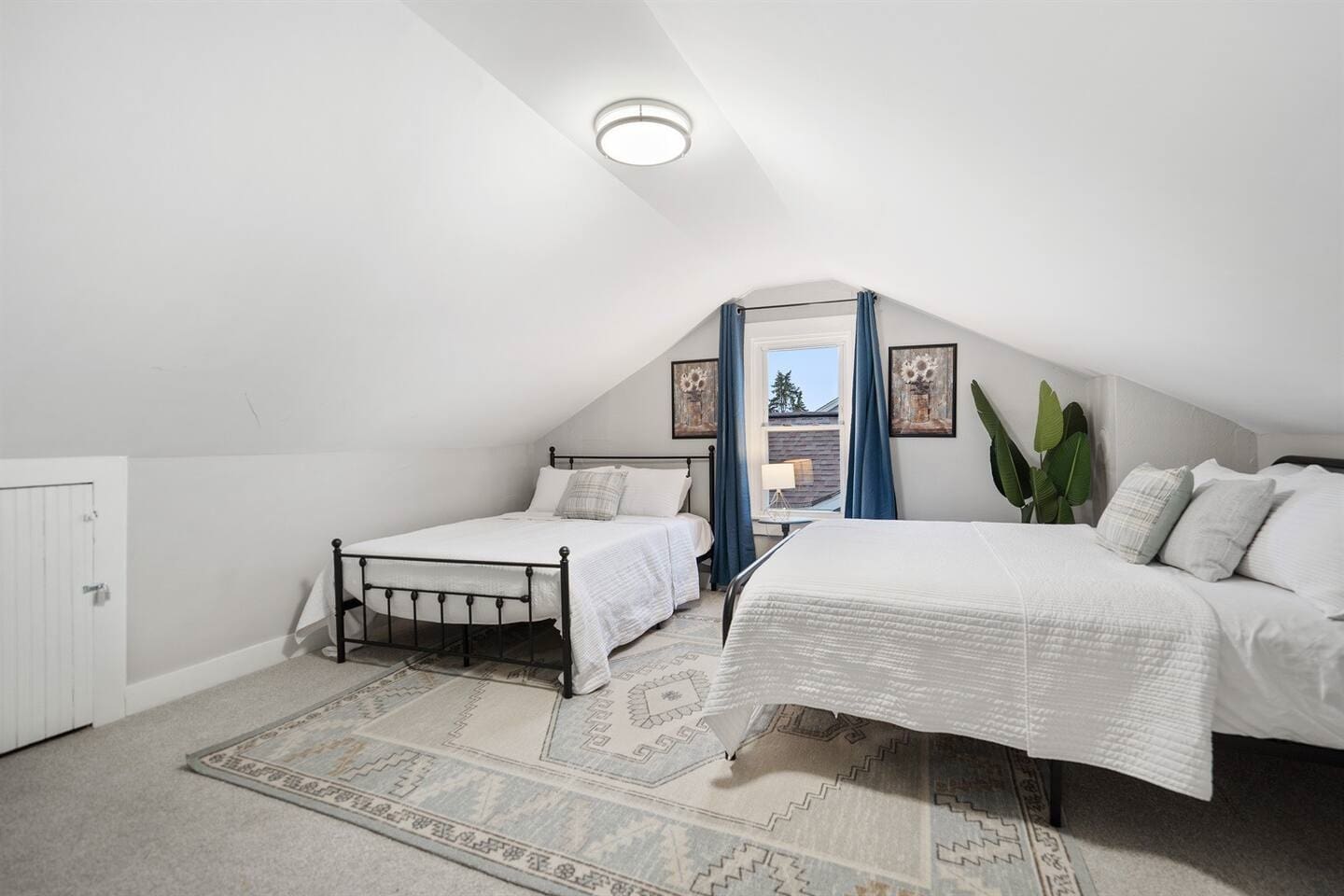 You’ll love the Double Queen Bedroom on the third floor under the eaves with its two queen beds.