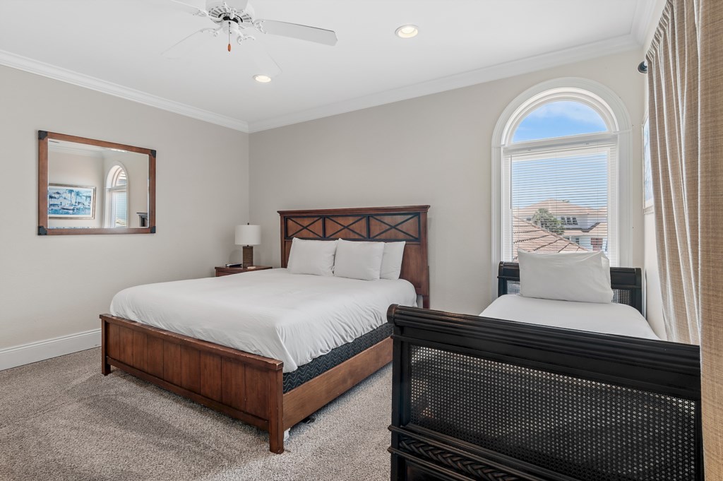 Bedroom 4 — king bed with trundle