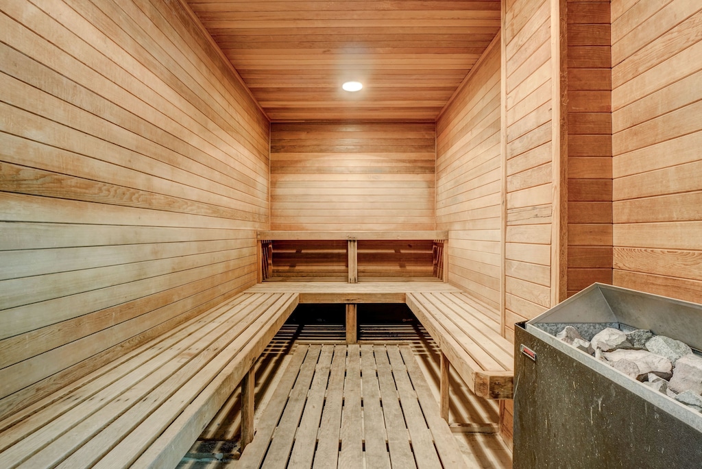 Sauna inside fitness center