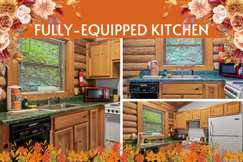 Cook with ease in your fully-equipped cabin kitchen—just like home, only cozier.