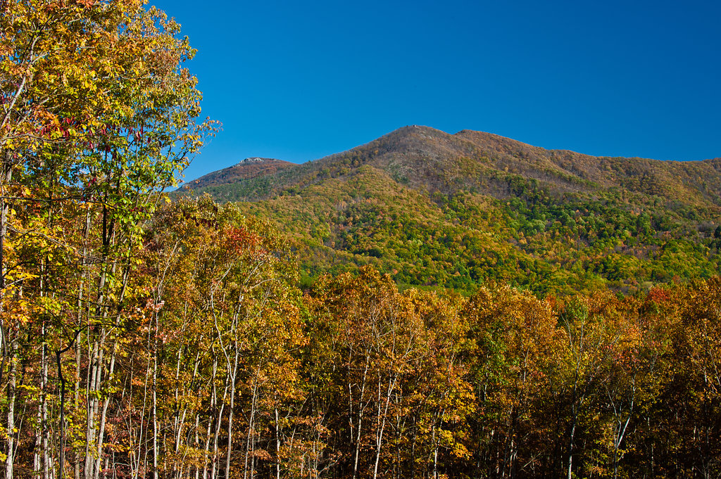 Gorgeous mountain views stretch for miles from the cabin, offering a peaceful and scenic backdrop.