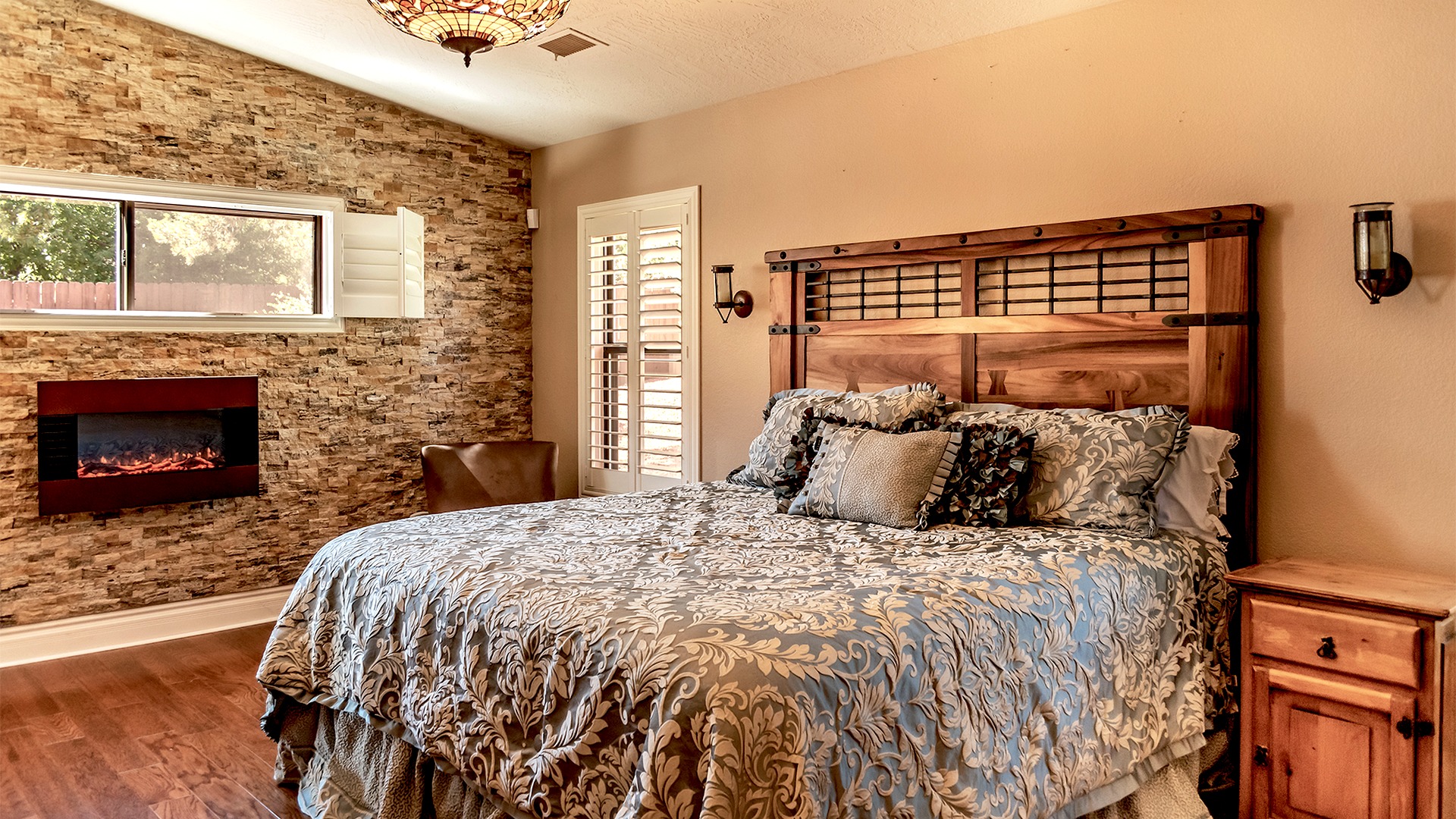 master Bedroom (showing fireplace)
