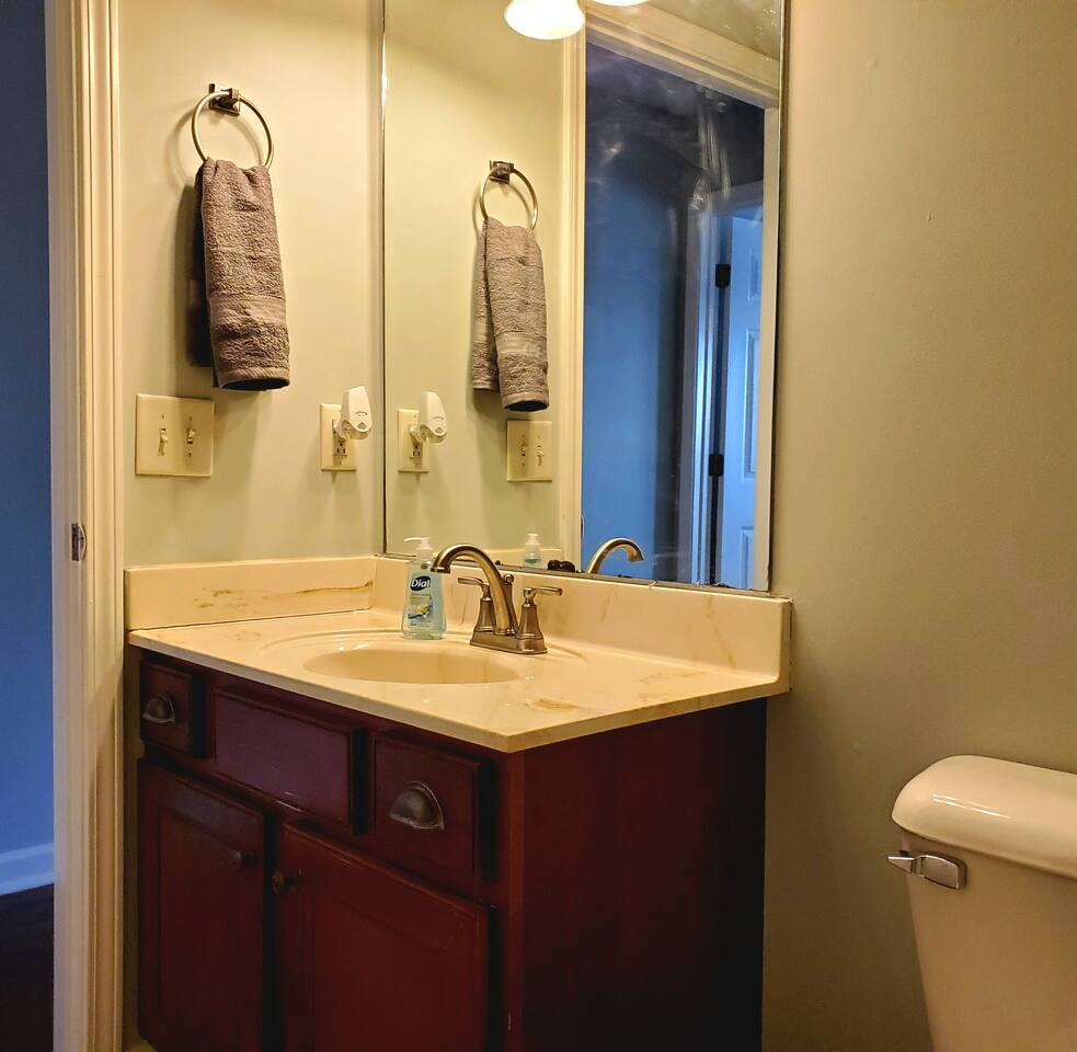 2 Full bathrooms. Fully functional space with everything you need for your stay while commuting to Nashville, visiting family, or hanging with friends. Packed with plenty of amenities, our place is sure to be perfect for you!