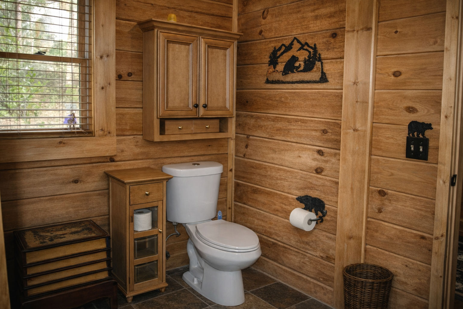 Full bathroom on the main level just off of Bedroom 1.