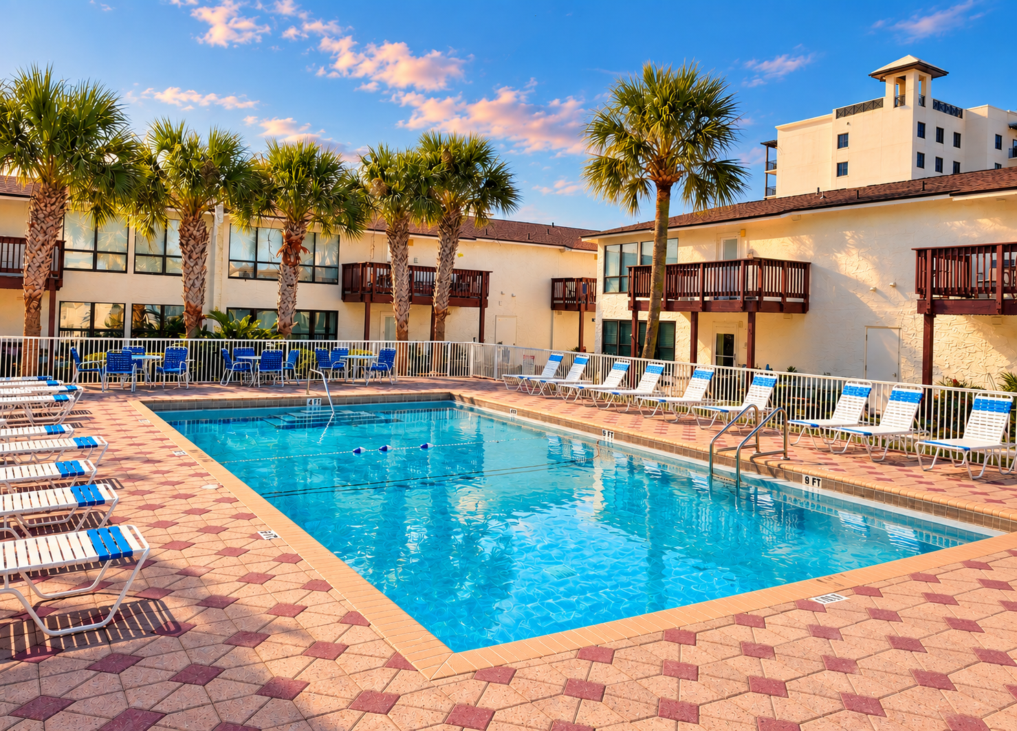 Our community pool is comfortable, quiet, and has plenty of lounge chairs to soak up some rays