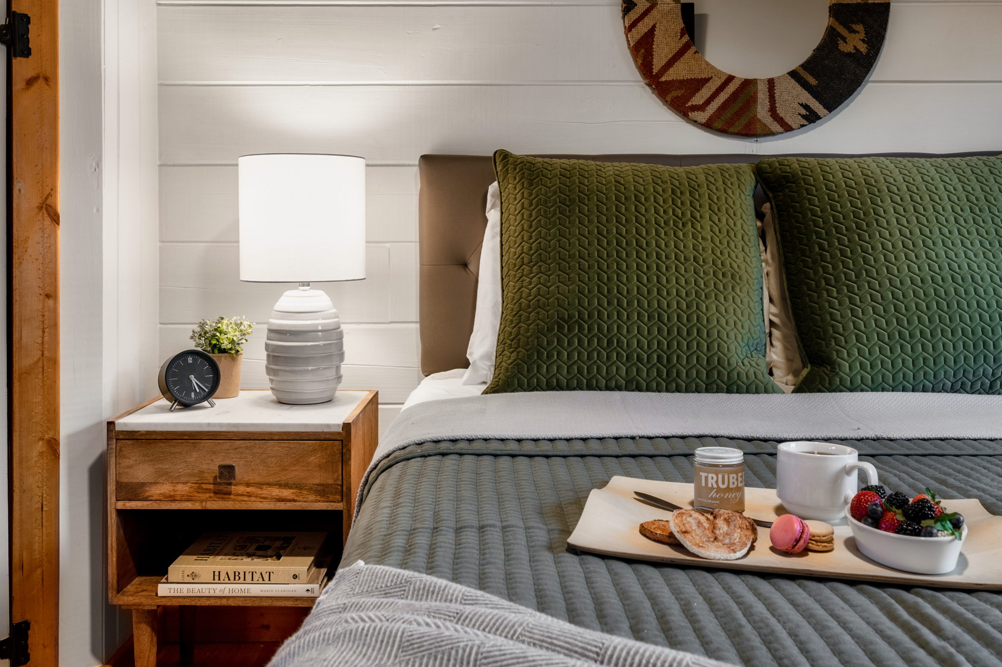 Start your day off right with freshly brewed coffee, fluffy pancakes, and serene views.