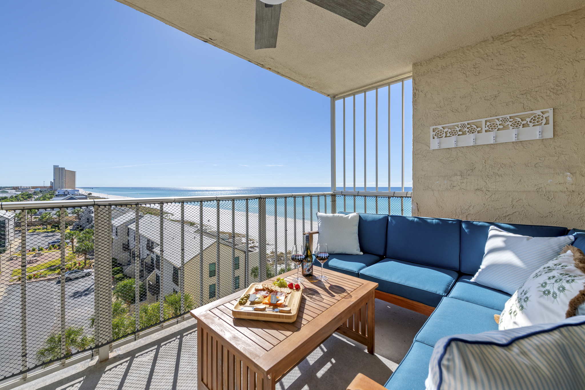Unwind on your private balcony with sweeping beach views, salty breezes, and the soothing rhythm of Panama City Beach.