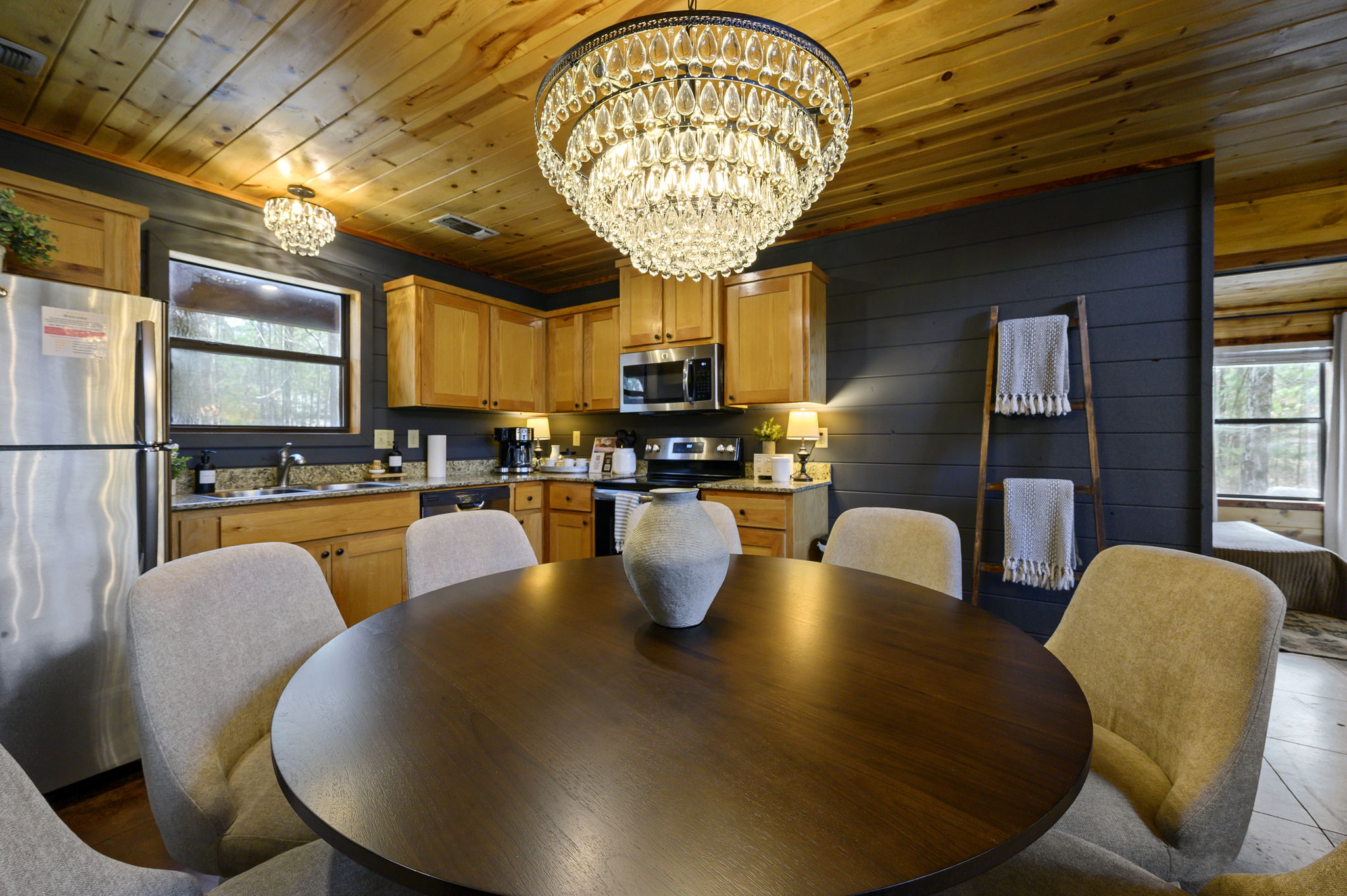Dining Space
A warm, inviting dining area designed for shared meals and long conversations. Comfortable seating and an open layout make gathering effortless.