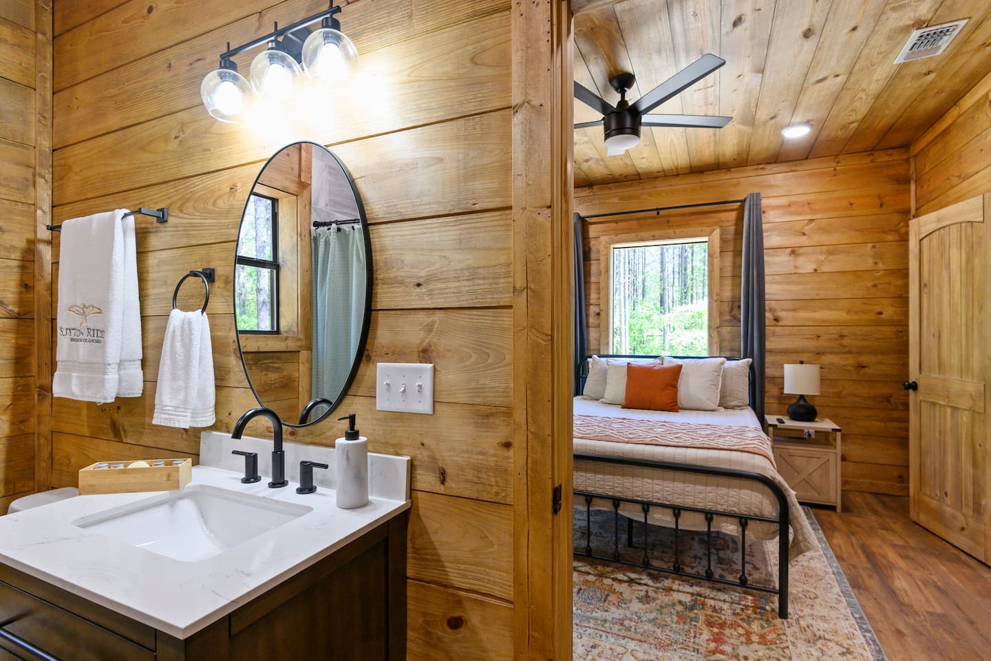Start and end your day in spa-like comfort—modern fixtures, plush towels, and calming design.