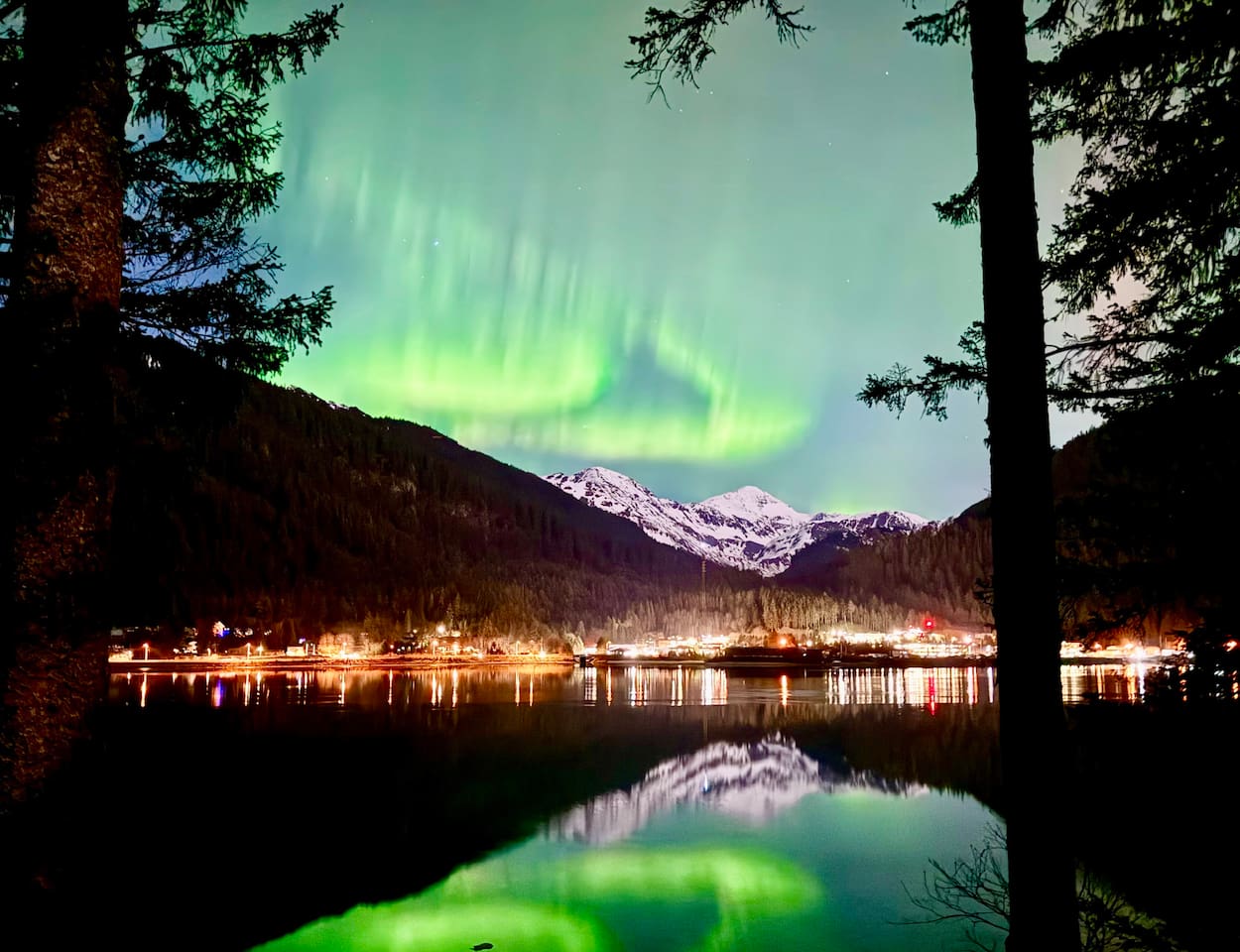 Watch the aurora dance in winter from the patio.