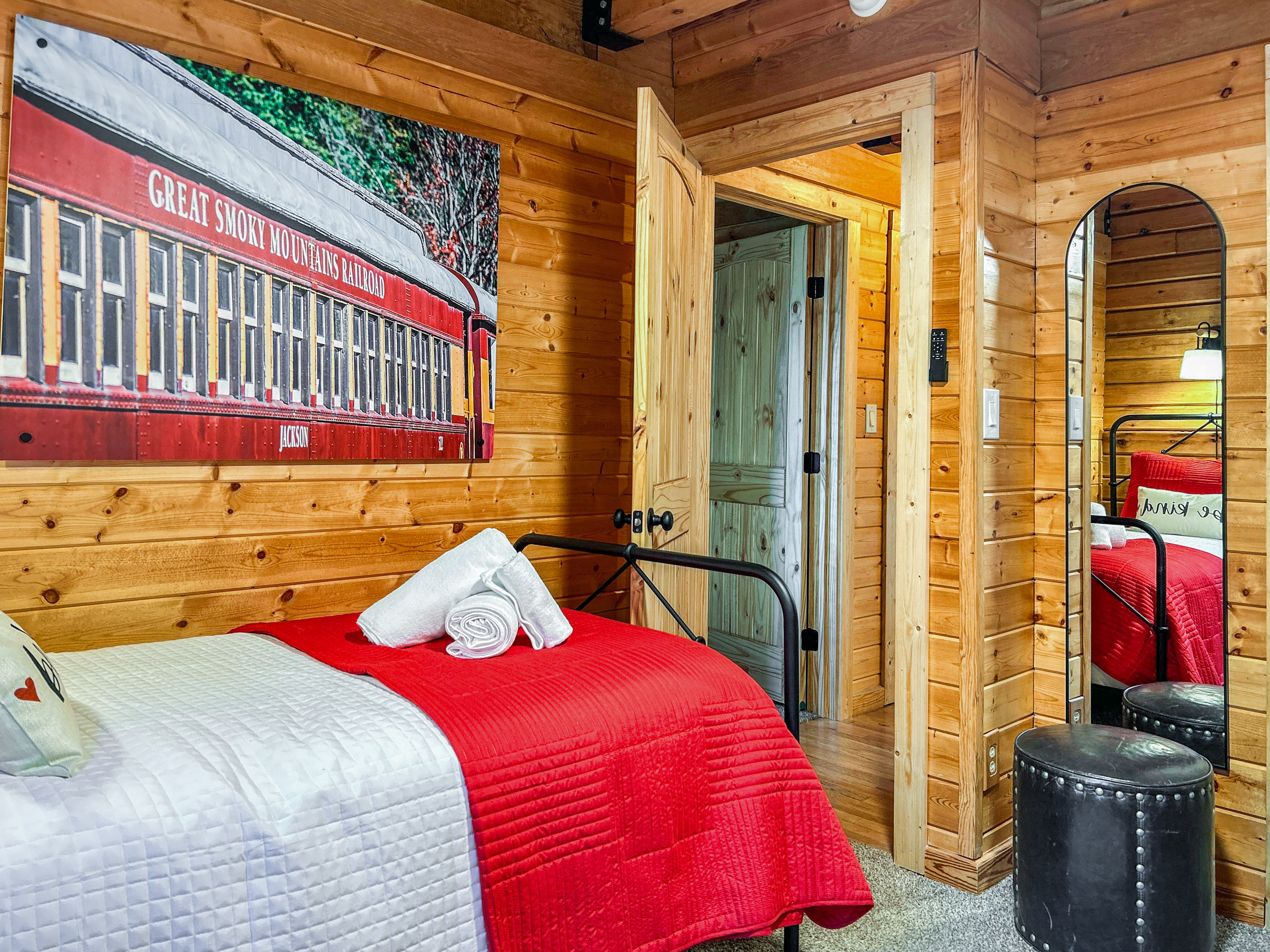 The room at the end of the hall is what we call the Train Room!