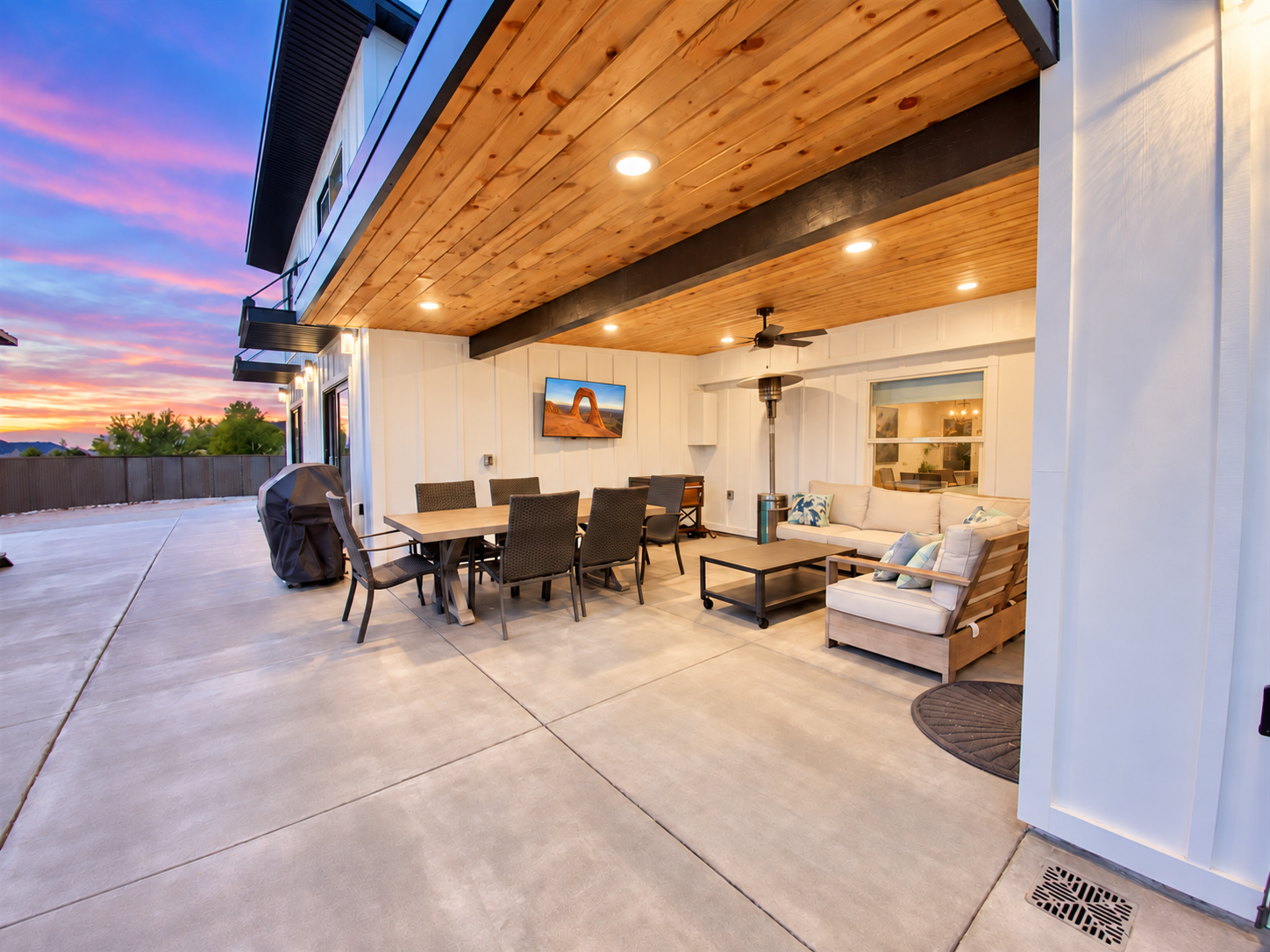 Outdoor Living with large BBQ