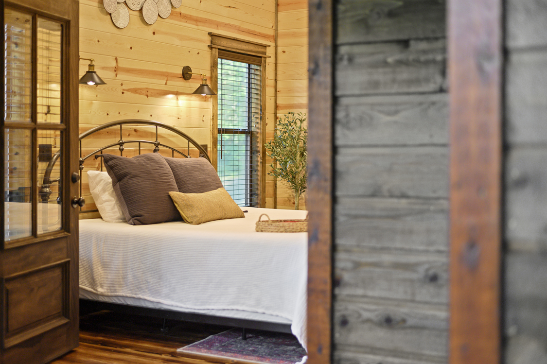 Enjoy a great night's sleep after soaking in the therapeutic hot tub.