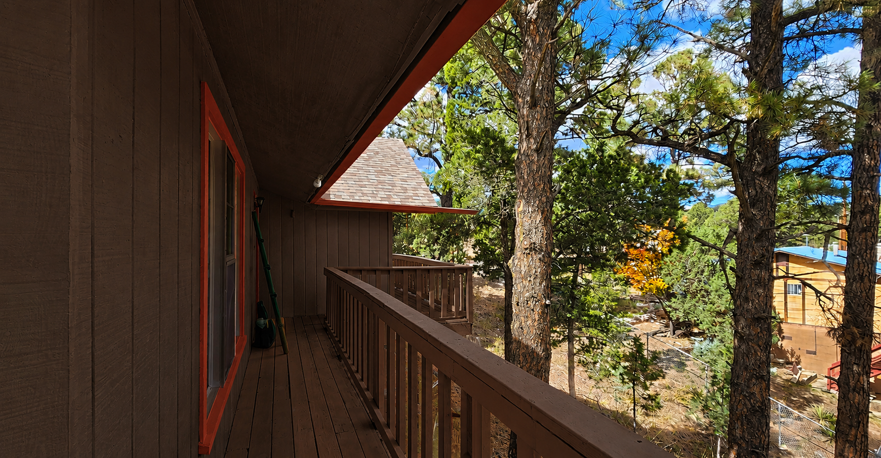 Entrance walkway to cabin