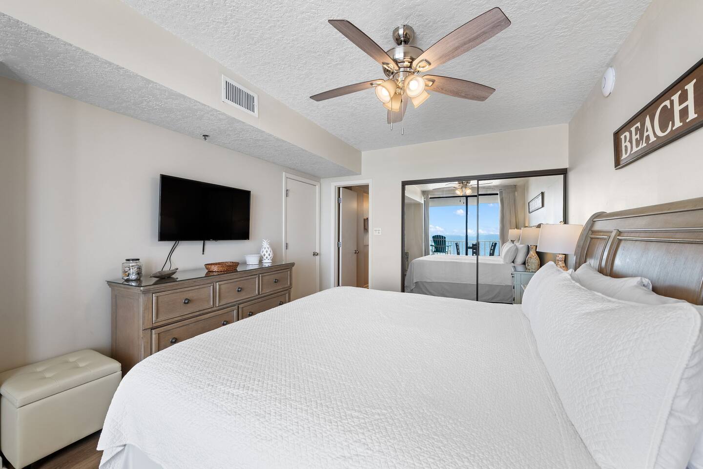 Every bedroom has it's own TV.