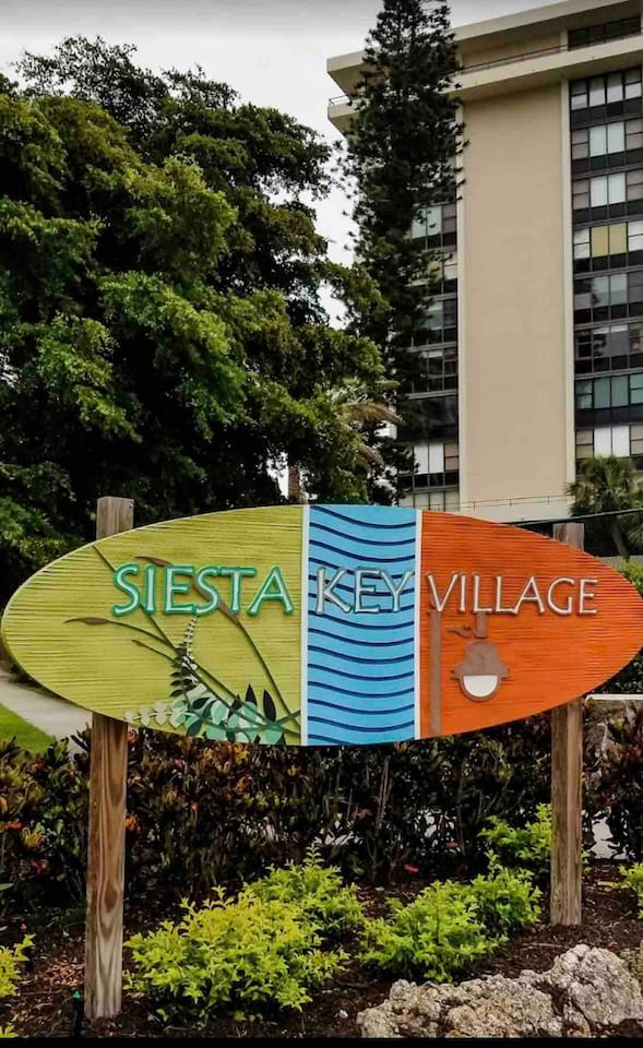 Siesta Key Village is outside the back door
