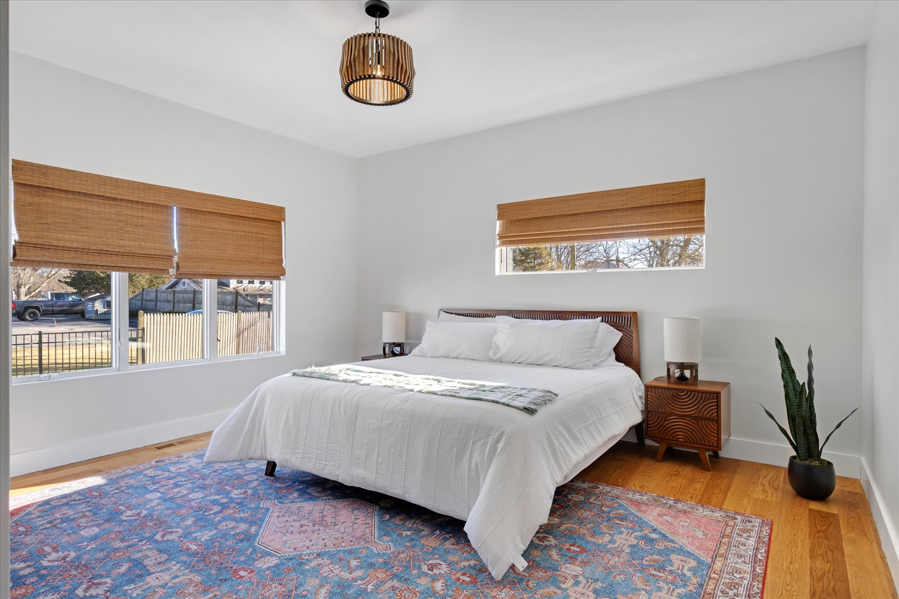 Plenty of natural light in the first floor bedroom. 