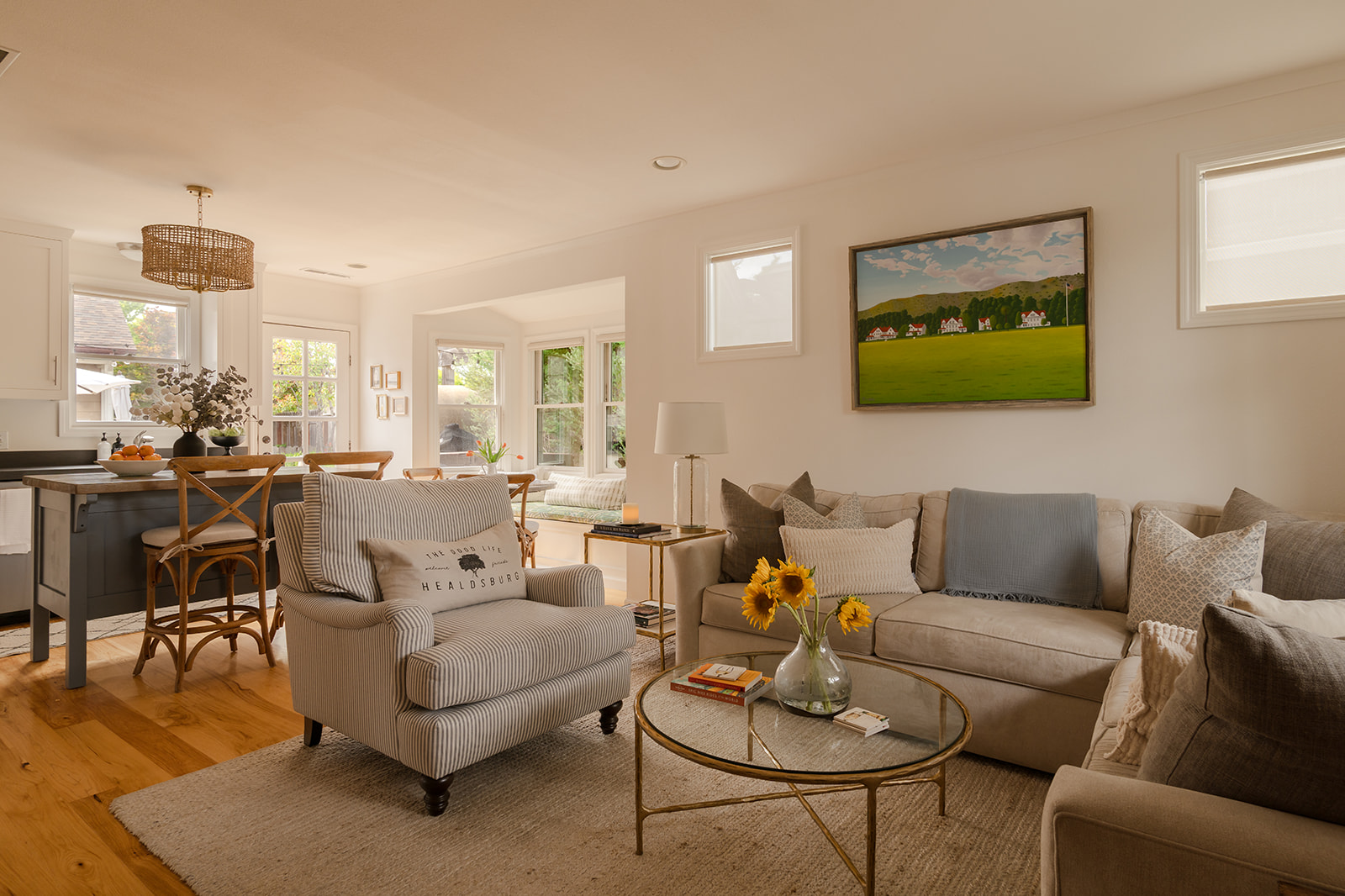 Living room w/ sleeper sofa