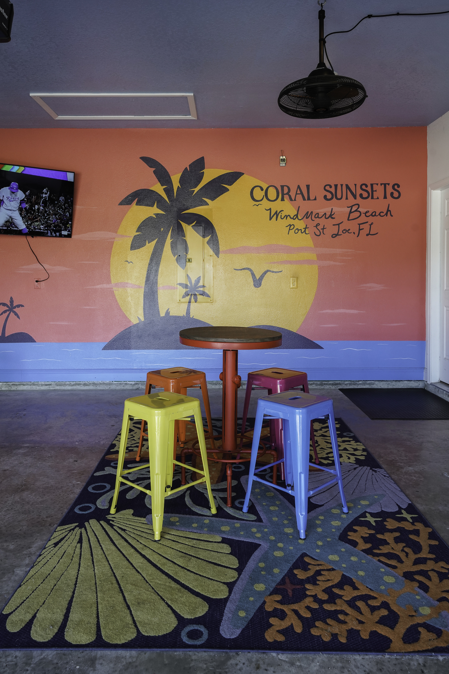 Perfect spot to hang out with seating and entertainment