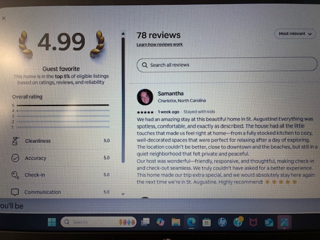 We provide a great experience for our guests!
