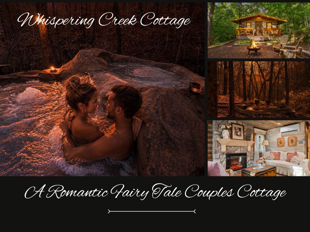 Boulder Hot Tub Overlooking A Creek and Seasonal Falls