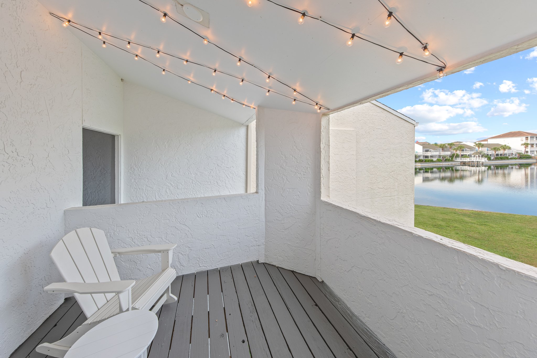 Sip a coffee or tea outside the Master Balcony with a gorgeous view of the lake