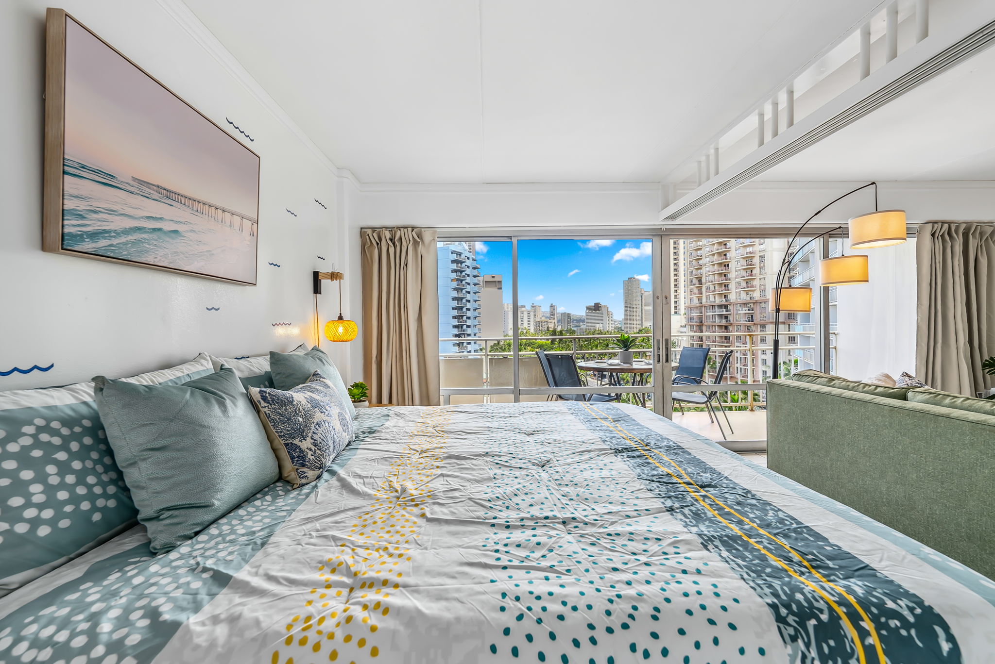Modern furnishings with spacious King bed 
